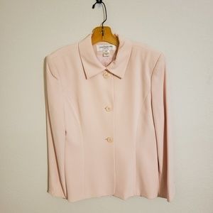 Jones New York Petite Pink Collared Vintage Coat
